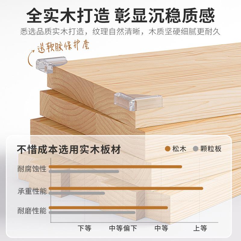 木床边实柜半包围纳床床尾矮收头柜子储G63ECA1物柜书架落地置物
