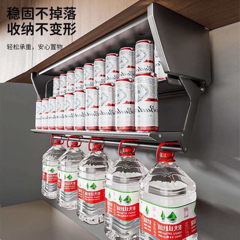 百悍厨房吊柜拉篮下拉式橱柜调料置物架壁挂家用储物碗碟收纳架子