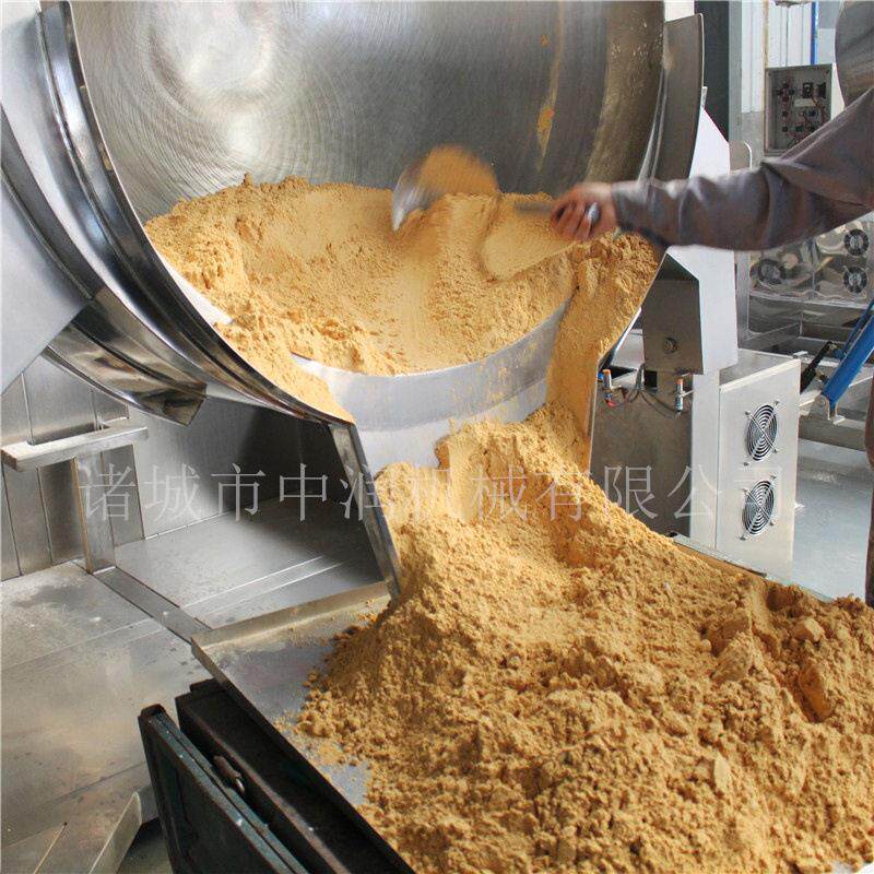 炒面粉不结球机器 青稞面搅拌炒制锅 全自动油茶面搅拌炒锅