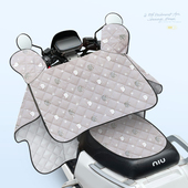 通用夏天 防雨防水电瓶摩托车四季 电动车挡风被夏季 防晒遮阳罩薄款