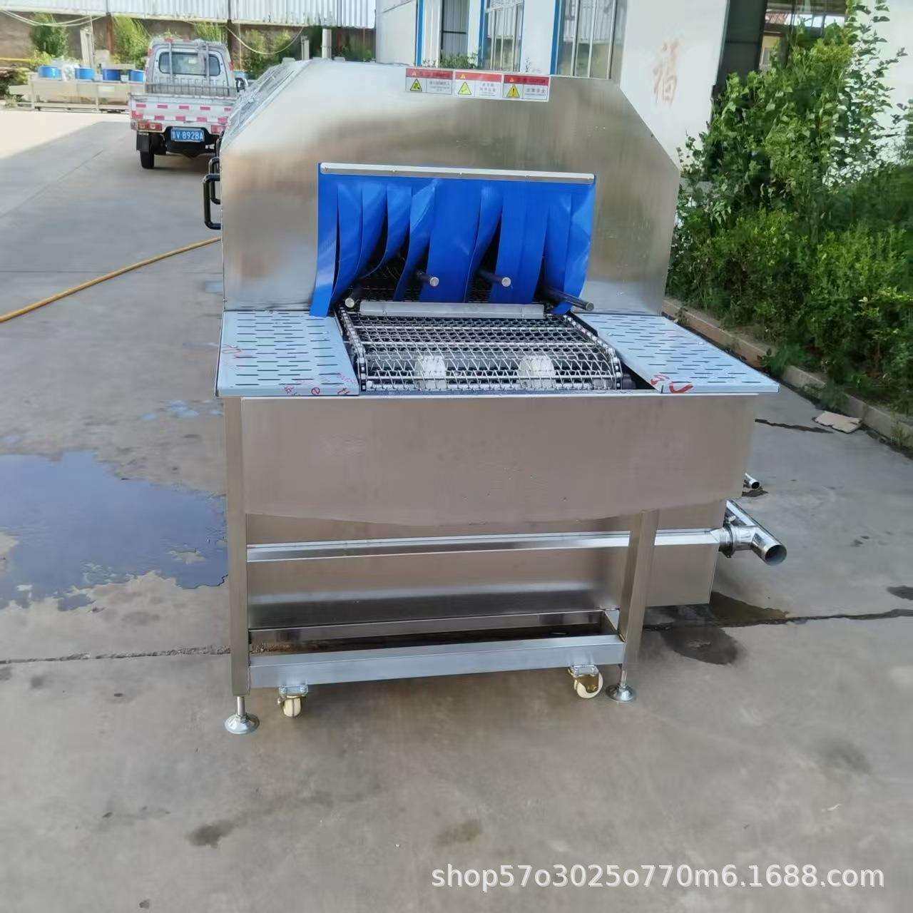商用洗筐机食堂塑料餐具清洗机隧道式洗筐机周转筐清洗机风干