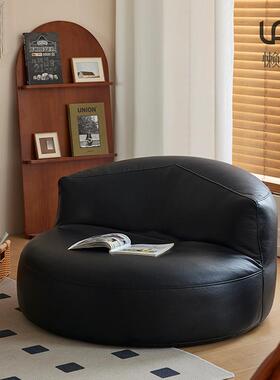 懒人沙发阳台可躺可睡榻榻米坐垫卧室小户型网红黑色单人沙发椅子