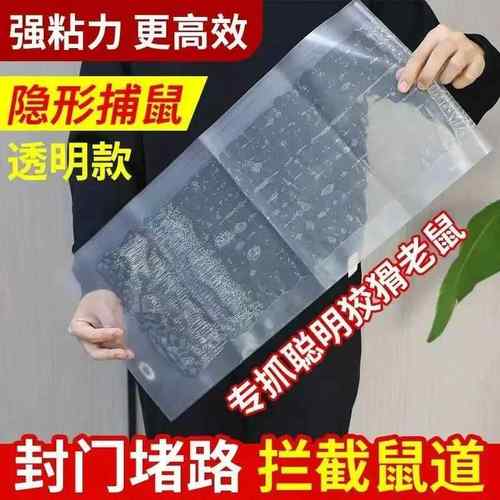 强力粘鼠板超大号强力捕鼠魔毯大老鼠捕鼠神器正品家用透明老鼠贴