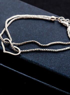 Simple Double layered Love Thin Bracelet Bracelet Bracelet