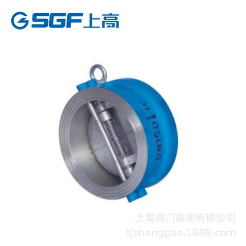软密封蝶形对夹止回阀H76X-16弹簧对夹双瓣蝶式逆止阀单向阀