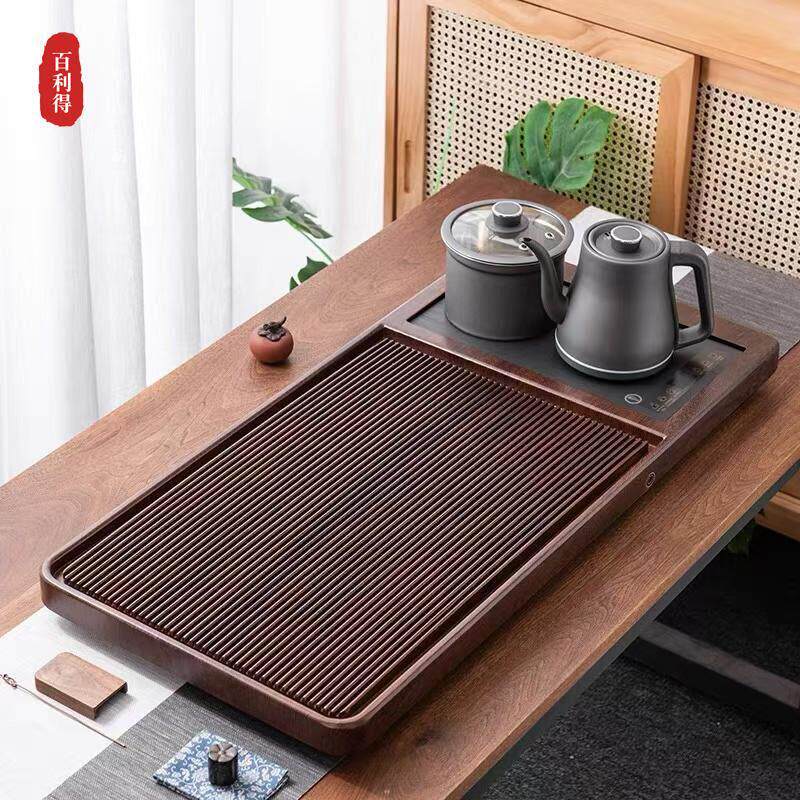 茶盘实木家用高档整套茶具套组全自动烧水壶一体办公室电木款茶台