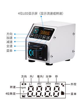 创锐泵业微型蠕泵动泵W100实验室蠕动QNK恒流泵微滴定计量泵厂量B