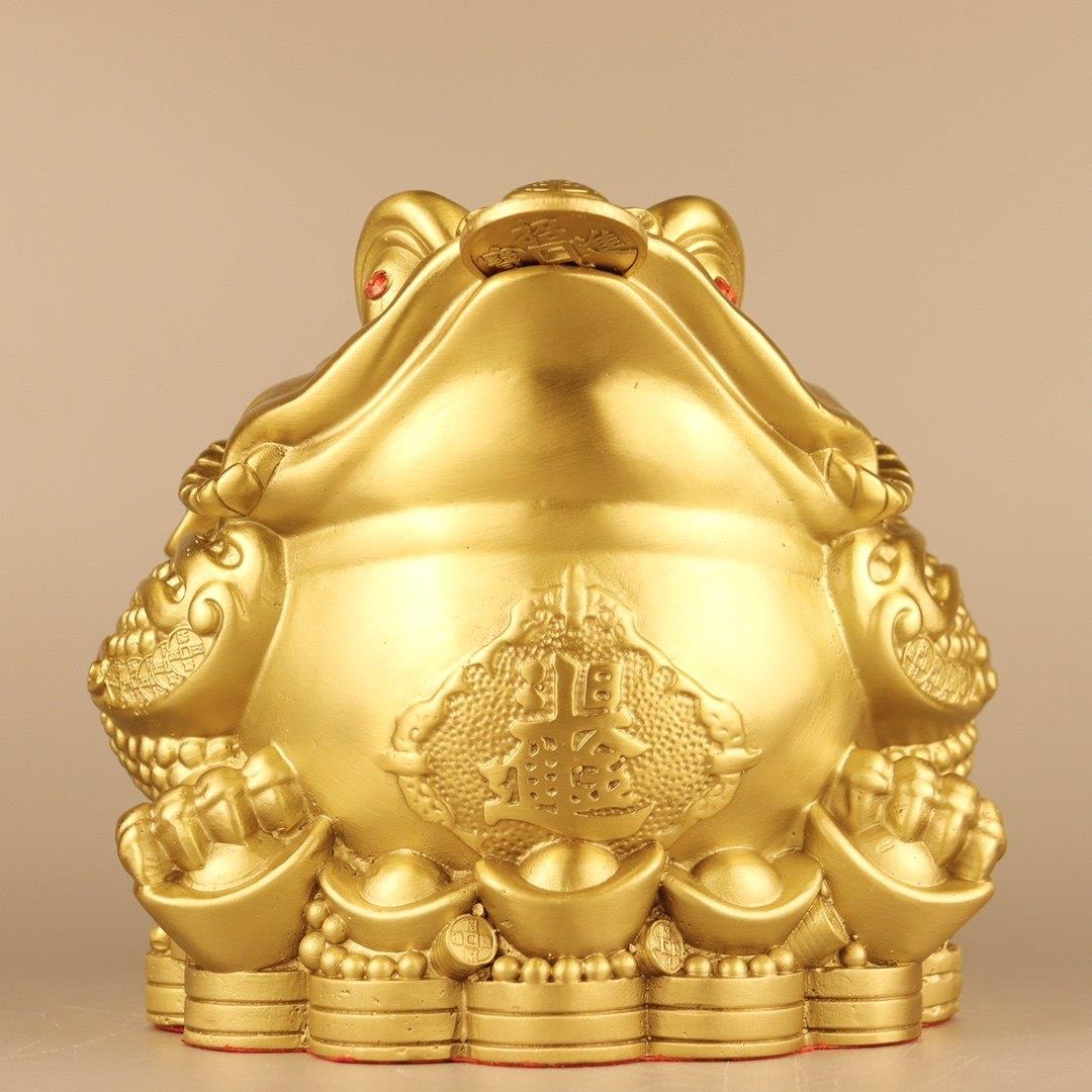 铜金蟾摆件纯铜日进斗金蟾元宝七星蟾三足蟾蜍家居礼品店铺吉祥物