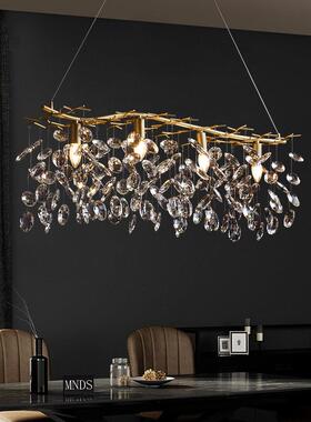Ser术ip灯法式轻奢晶吊别墅5105大气全铜餐厅客厅灯后现代水艺卧