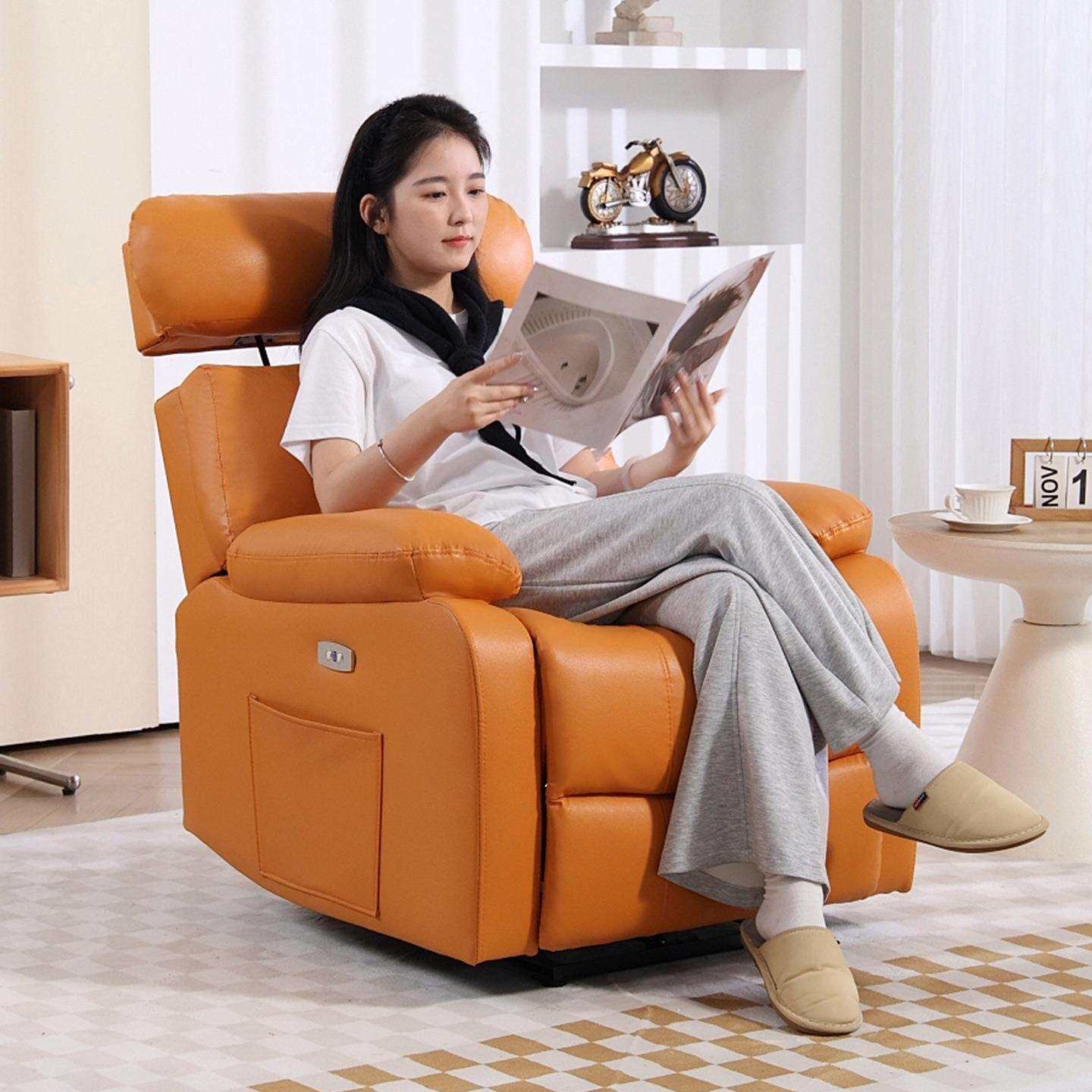 单人沙发椅电动多功能按摩沙发家用懒人客厅带杯托可躺摇摇椅