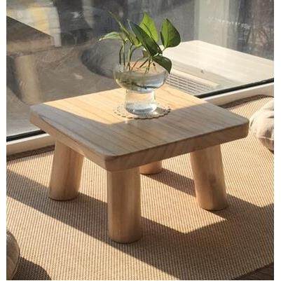 高档日式约飘窗桌木榻榻米茶几简桌炕桌烧桐木小方桌窗实台国学矮