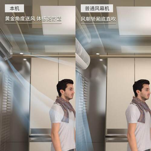 西奥风幕机电梯专用风帘机人体多感应尘空气幕防热轻音隔耐VBY用
