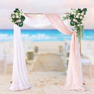 9.8*9.8FT Golden Metal Arch Frame Square Wedding Arch Flower