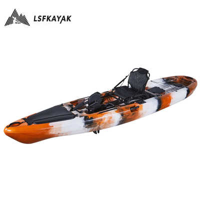 路脚踏脚踏尺单人艇脚踏亚艇塑单人滚舟皮划艇脚踏船卡亚钓鱼13克