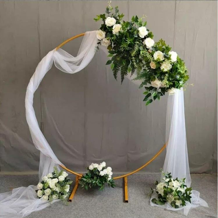 婚礼场地婚庆气球圆形拱门道具节日装扮摆件户外庭院布置铁艺造型
