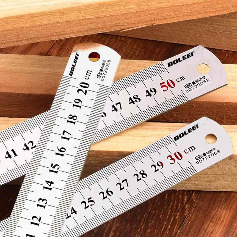 钢尺1不锈钢直铁钢尺厚硬尺米子15加cNLF尺m/30cm/50cm高精度钢板