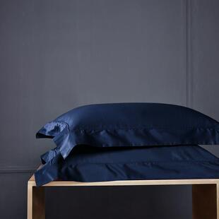 高档纯棉wtm007素色单人枕全棉纯色套20支海岛1枕头套棉一对装 二