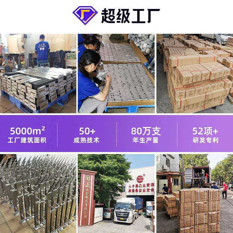 钢化玻璃楼梯扶手护栏立柱 304方玻璃栏杆立柱不锈钢工程玻璃护栏