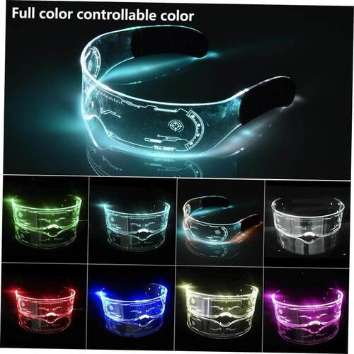 Colorful EL Luminous Glasses Led Light Up Visor Eyeglasses
