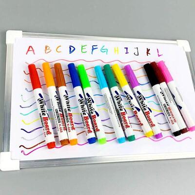 12 Colors Whiteboard Markers Erasable Colorful Marker Pens L