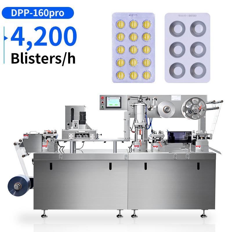 Flat plate tablet capsule blister packing forming machine