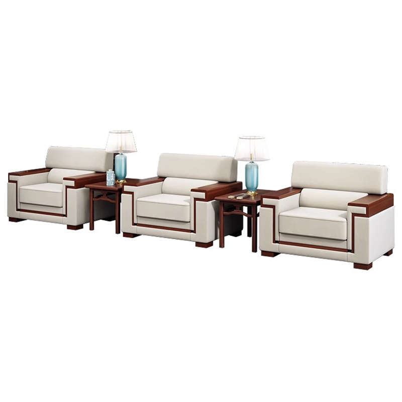 接待沙发茶几组合办公室商务洽谈会客贵宾新中式酒店大堂办公沙发