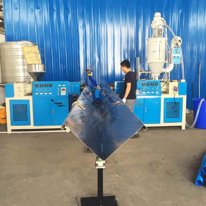 pcv通风管管设备加筋管排风管pvc通风增强塑管材生产机械挤出料机