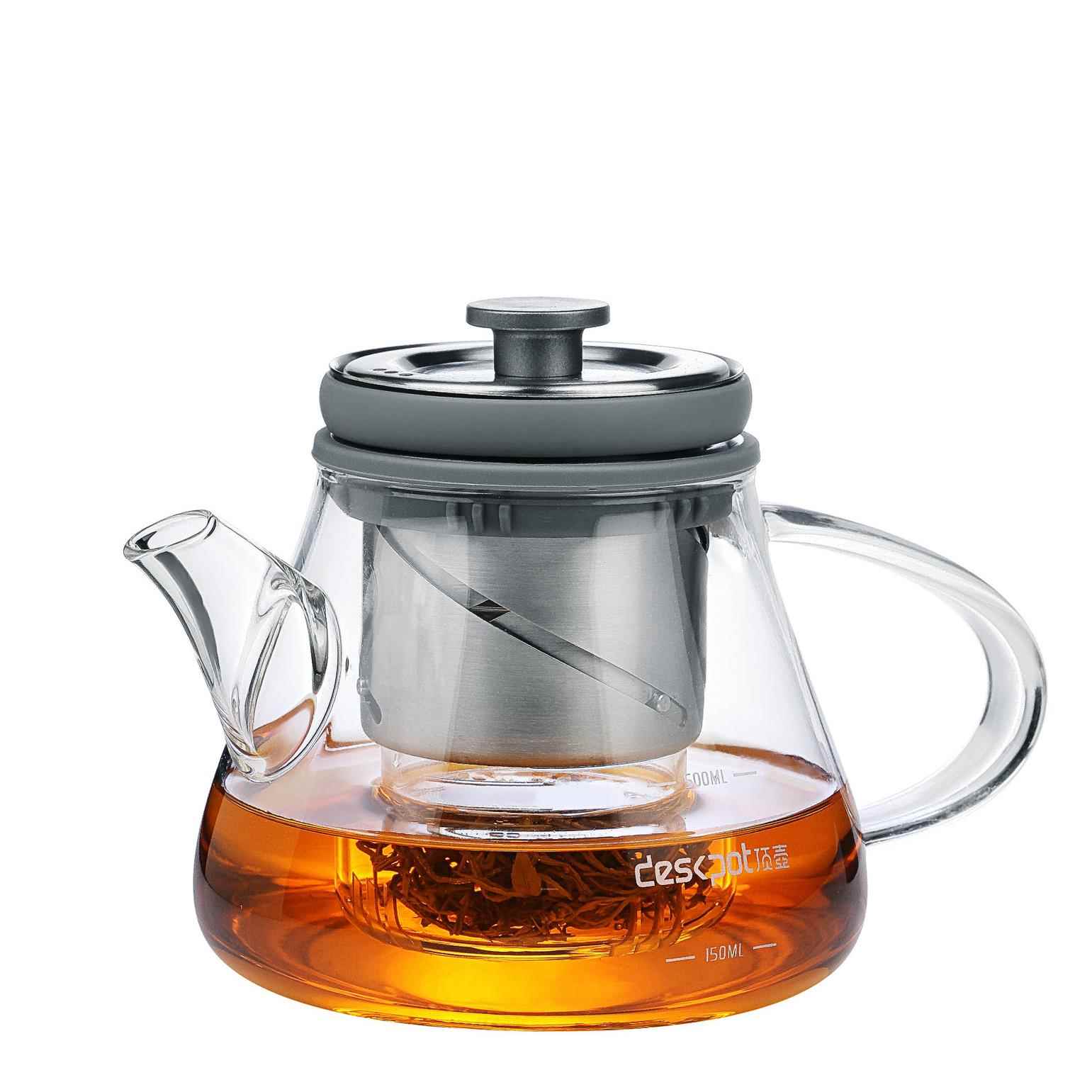 玻璃壶煮茶器壶电陶炉高硼硅玻璃内胆不锈钢升降飘逸杯升降泡茶壶