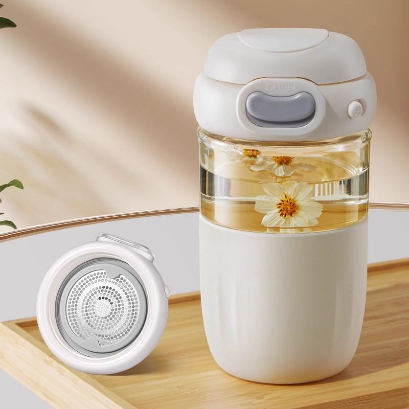 泡茶玻璃水杯女士生高颜值新款2024办公室便携花茶水分离专用杯子,餐饮具,玻璃杯,淘宝优惠券,粉丝福利购,淘宝优惠卷