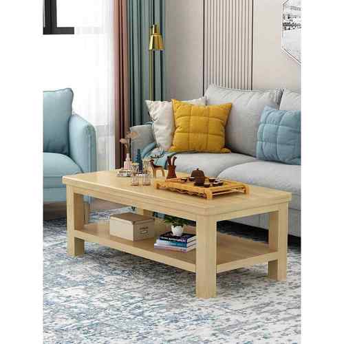 正品实木双层家茶几用经济型木质炕上小桌子简现约小户型客厅代小