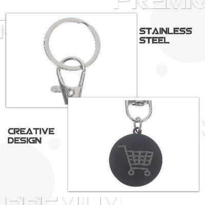 3 Pcs Trolley Remover Pendant Shopping Cart Keychain