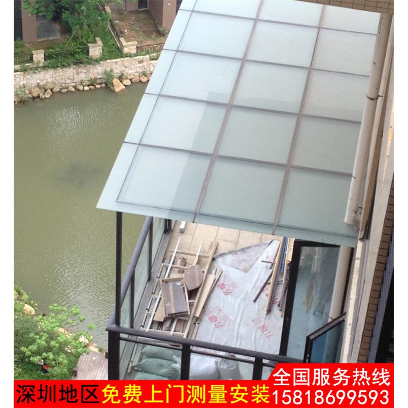 深圳断桥铝合金不锈钢夹胶钢化玻璃阳光房遮阳屋顶露台雨棚封阳台