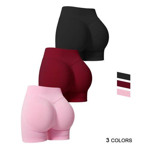 V 13268 Seams High Waist Yoga Shorts 腰瑜伽短裤