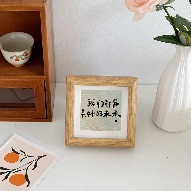 油画相框礼物摆台画框客厅立体中空家居卧室办公桌桌面装饰摆件图片