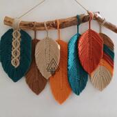 摩洛哥风格 饰ins彩色编织羽毛挂毯流苏民宿咖啡馆树叶挂饰 墙面装