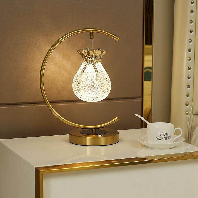 北欧卧室轻奢灯简约现代网红温馨浪漫充电可调光触摸床头灯台灯无