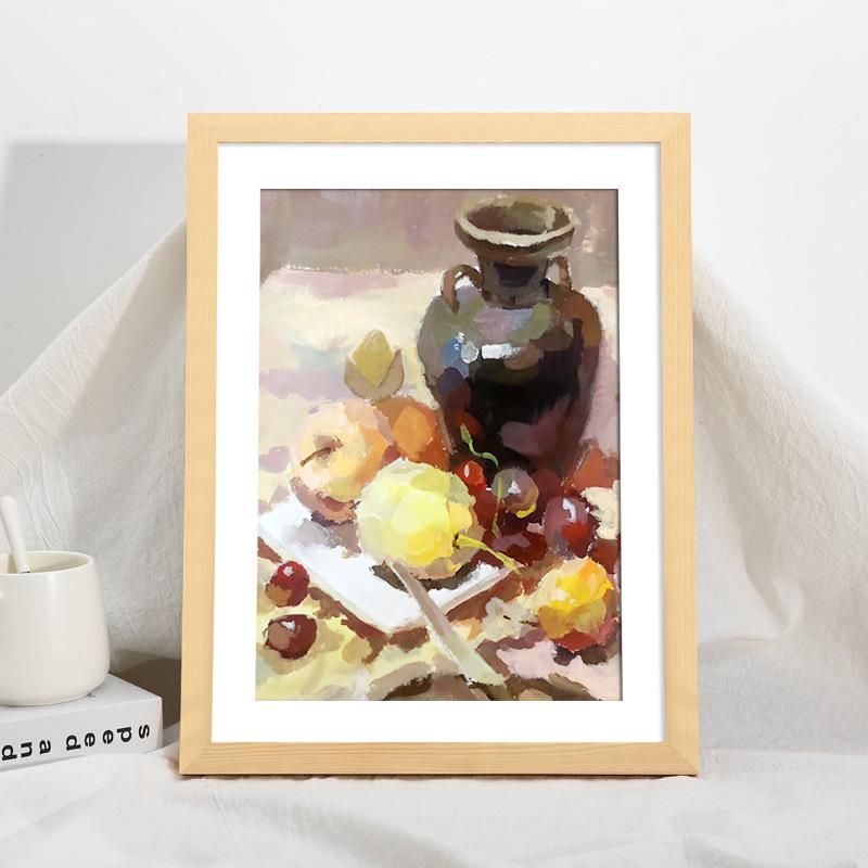 1000简约北欧墙挂画框/500/相框艺术现代实木片风300拼图装裱框