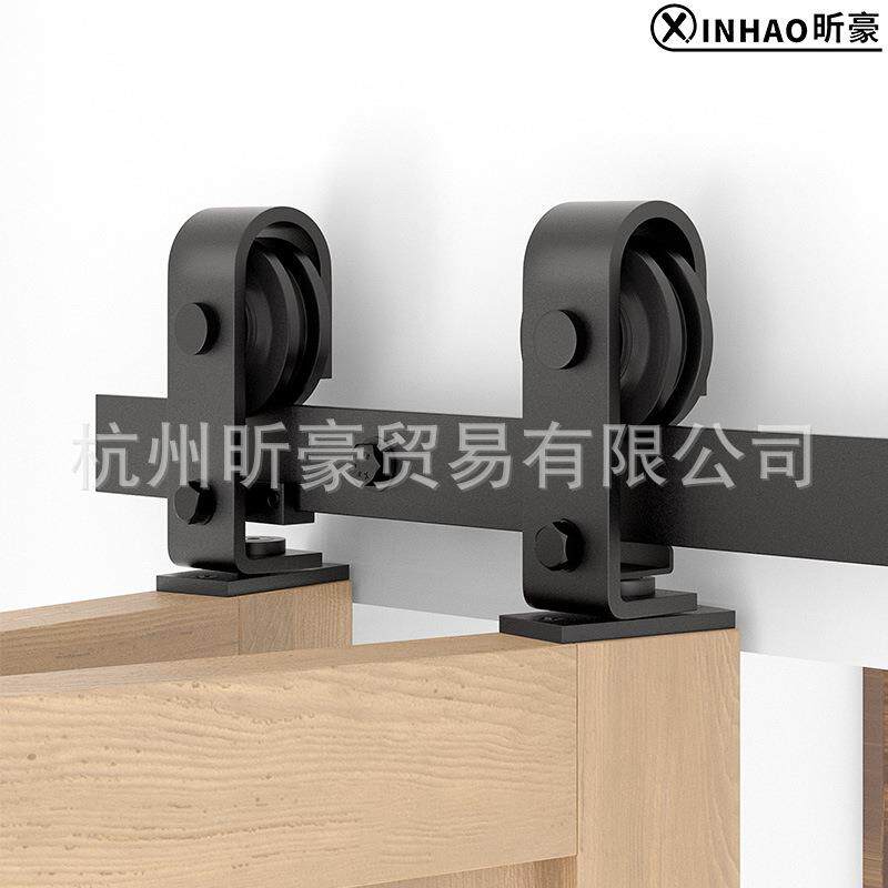 谷仓门吊轨折叠款移门轨道滑轨五金导轨门趟配件单边双边折叠套件