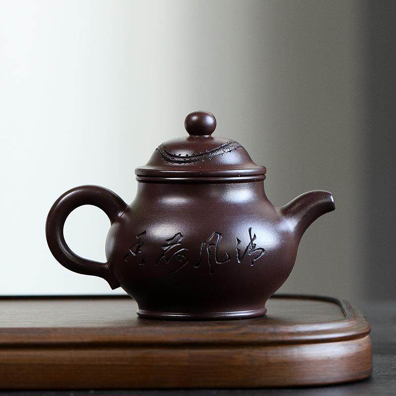 宜兴原矿百目紫泥手工紫砂壶一件起批 雅荷潘壶泡茶壶家用茶具
