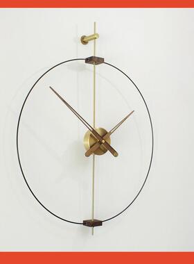 ?西班牙nomon挂钟客厅家性用时尚FEQ个极大简挂约表轻奢简餐厅气