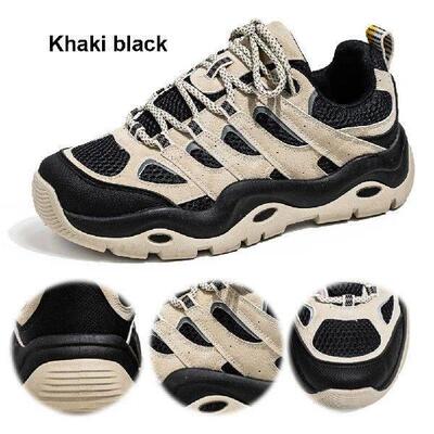 Men Daddy Shoes Breathable Thick Bottom Shoes Waterproof