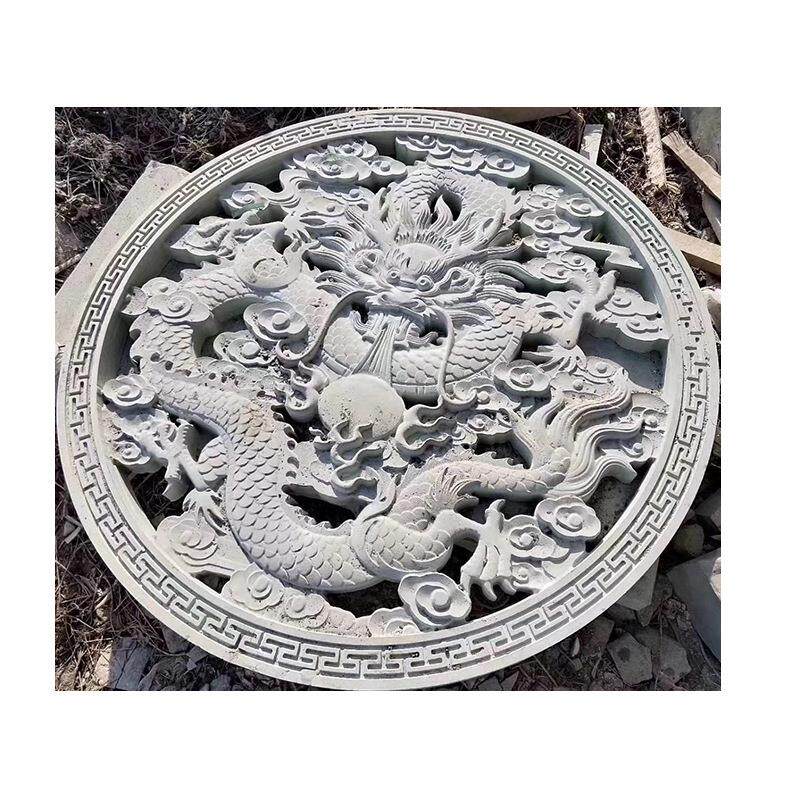 供应青石石雕浮雕壁画人物文化新中式庭院迎门背景墙天然石雕花
