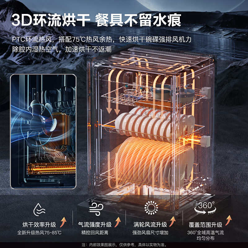 华帝消毒柜家用小型迷你桌面台式高温厨房碗筷餐具二星级茶杯碗柜