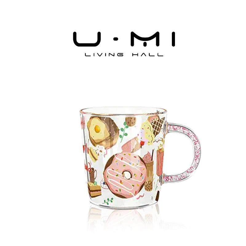 U Mi LIVING·花草 | 杯具高硼硅玻璃水杯家用耐高温高颜值牛奶杯