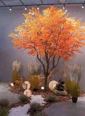 叶树约假红F779SHMJ枫树大酒型商场店绿植枫假树室内外落地简装饰