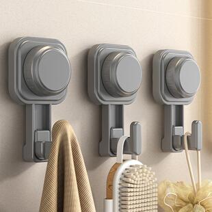 吸盘挂钩免打孔浴室门后无痕强力承重黏胶贴墙化妆室毛巾挂衣黏钩