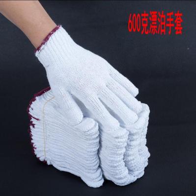 600双包邮劳保手套加厚耐磨棉纱针织工作防滑花线工地上用手套
