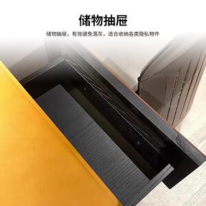 意式极简设计师卧室书桌白蜡木实木马鞍皮硬皮电脑桌家用学习桌