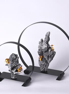 新中式禅意摆件客厅玄关样板房博古架酒柜创意桌面办公室家居装饰