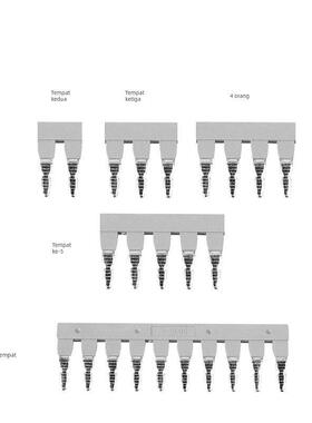 EB10-8边插式连接条UK5-HESI保险端子短接片UK6N边插连接厂家直销
